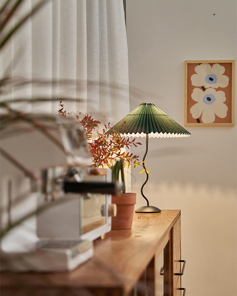 WOMO Pleated Swirl Floor and Table Lamp - WM7011