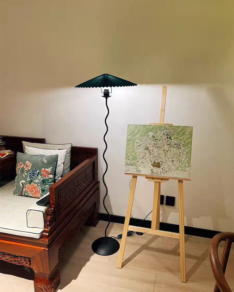 WOMO Pleated Swirl Floor and Table Lamp - WM7011