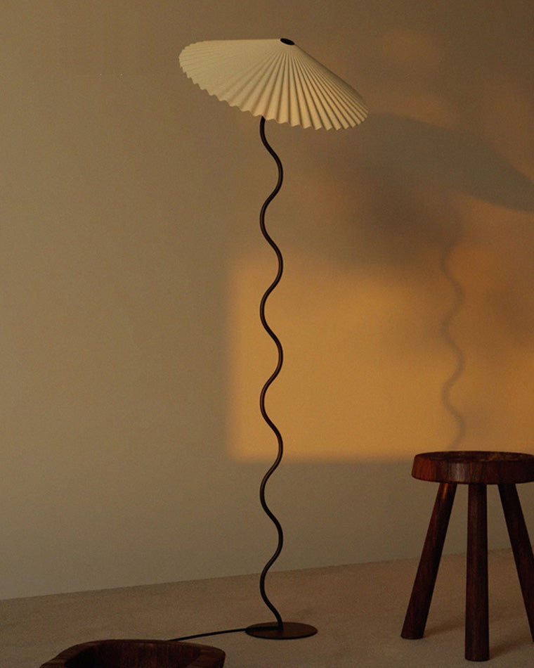 WOMO Pleated Swirl Floor and Table Lamp - WM7011