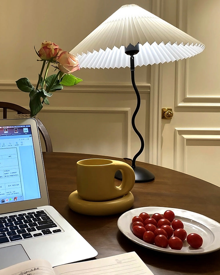 WOMO Pleated Swirl Floor and Table Lamp - WM7011