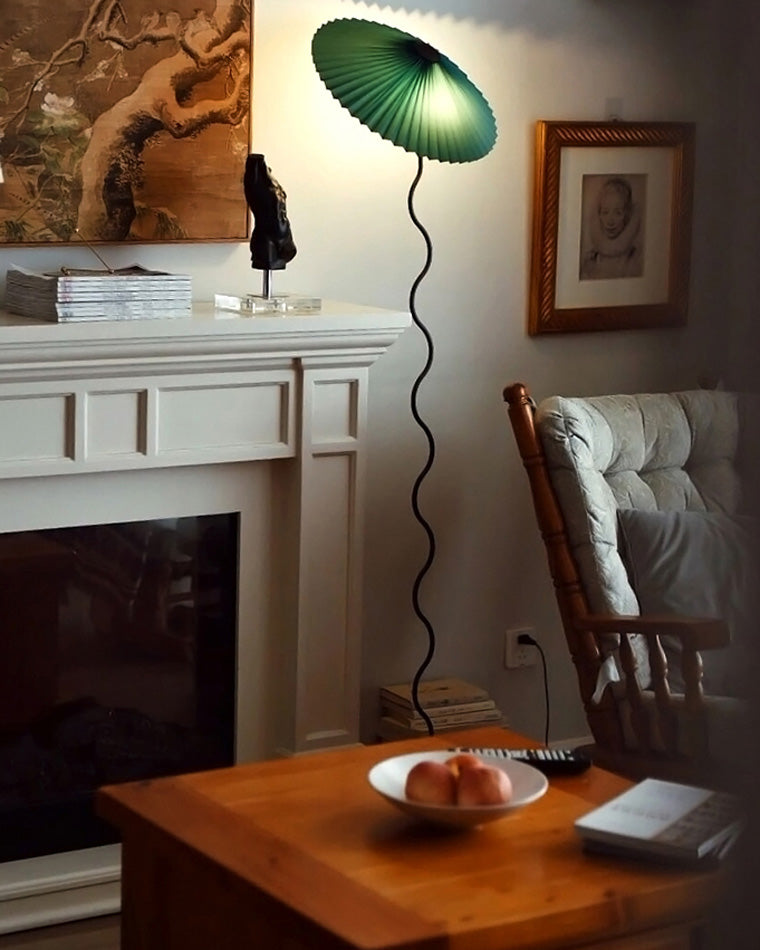 WOMO Pleated Swirl Floor and Table Lamp - WM7011