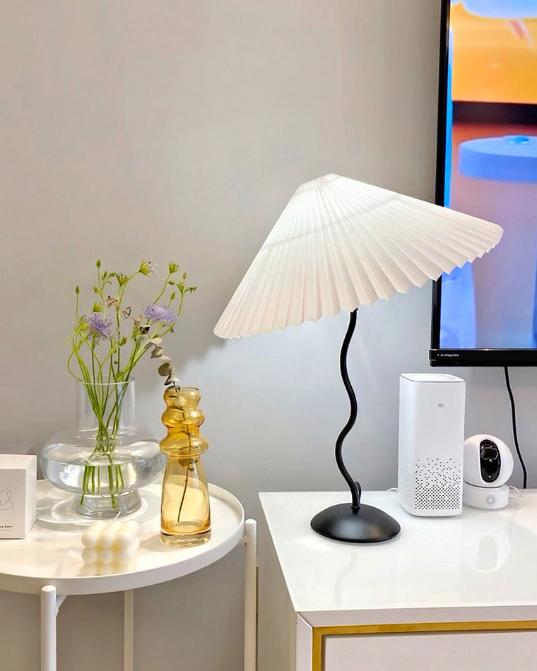WOMO Pleated Swirl Floor and Table Lamp - WM7011