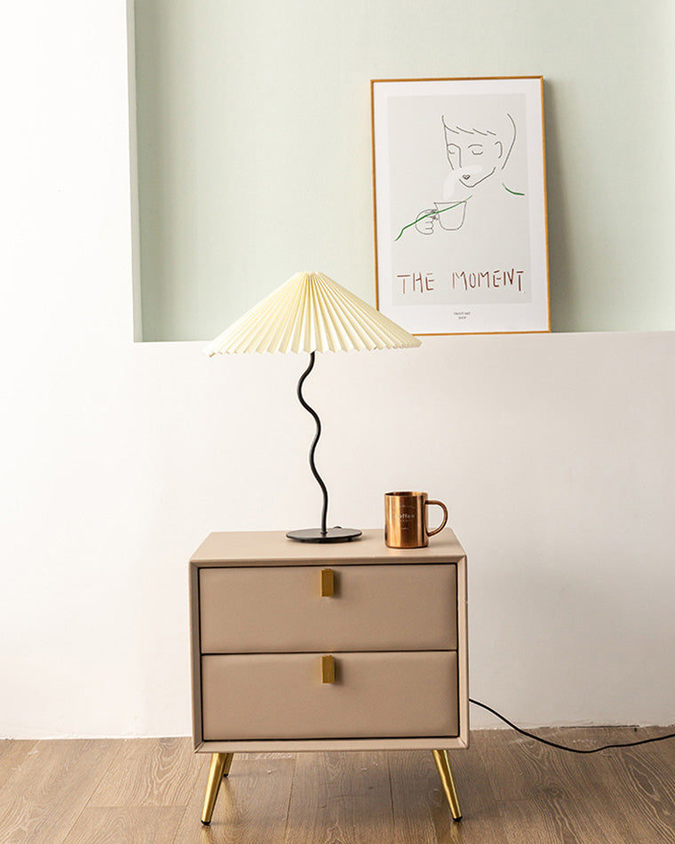 WOMO Pleated Swirl Floor and Table Lamp - WM7011