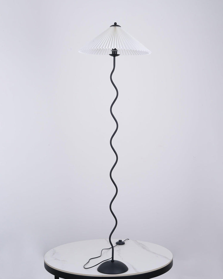 WOMO Pleated Swirl Floor and Table Lamp - WM7011