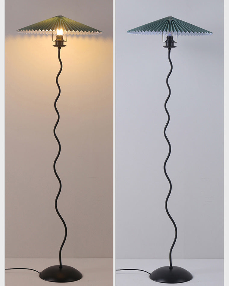 WOMO Pleated Swirl Floor and Table Lamp - WM7011