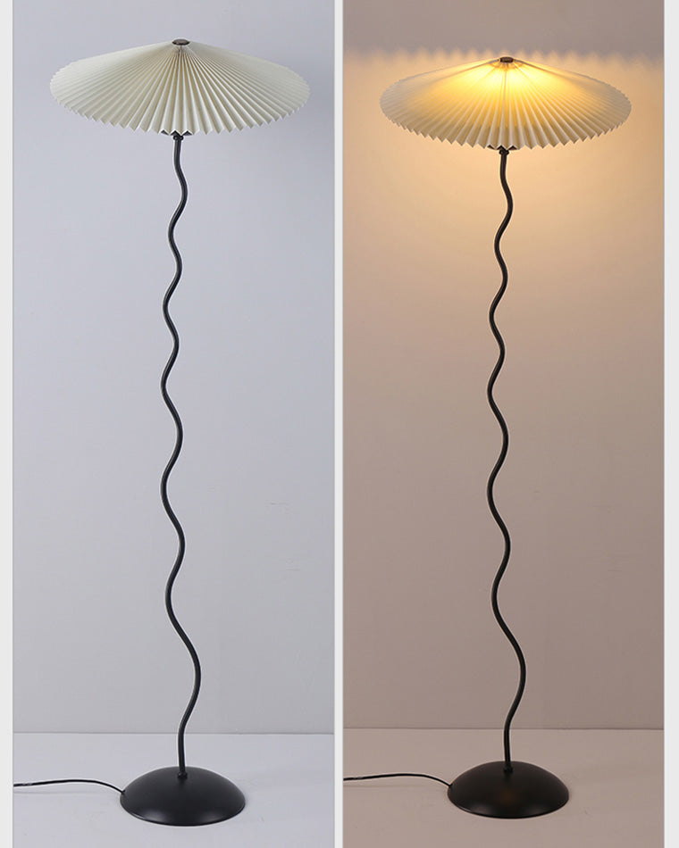 WOMO Pleated Swirl Floor and Table Lamp - WM7011