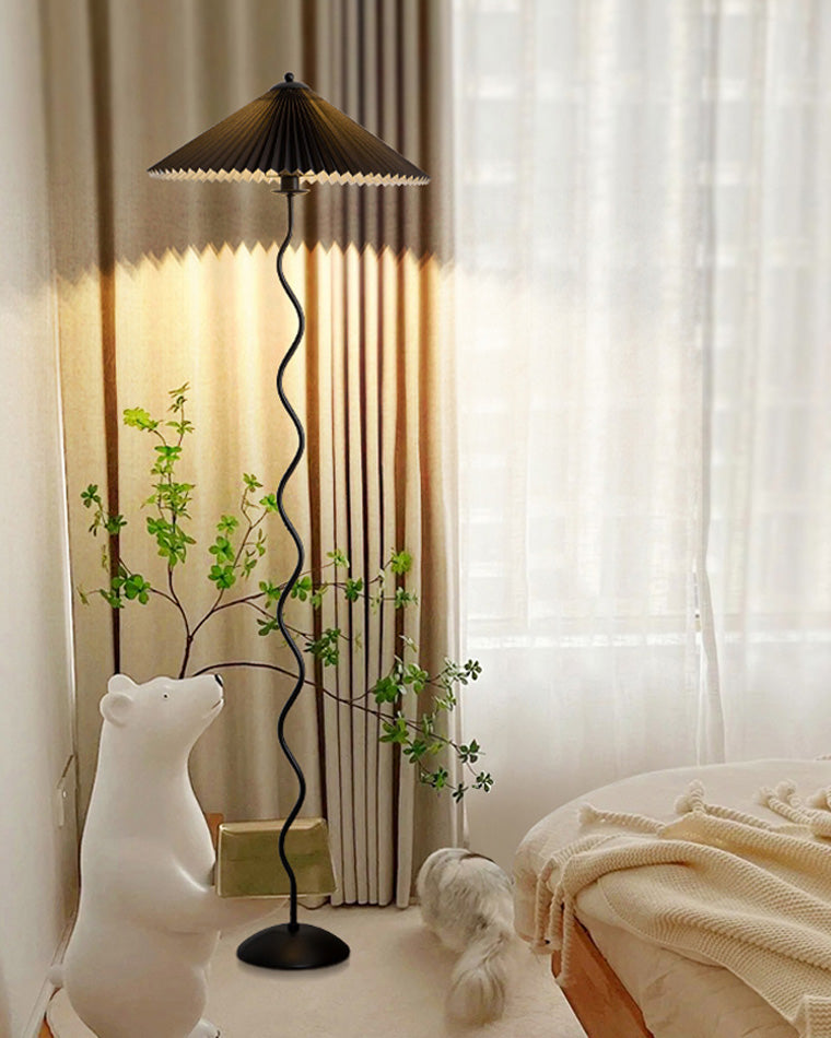 WOMO Pleated Swirl Floor and Table Lamp - WM7011