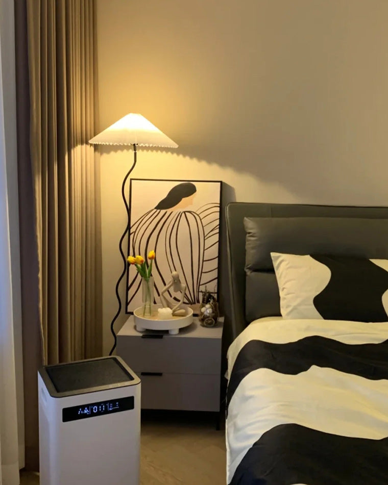 WOMO Pleated Swirl Floor and Table Lamp - WM7011