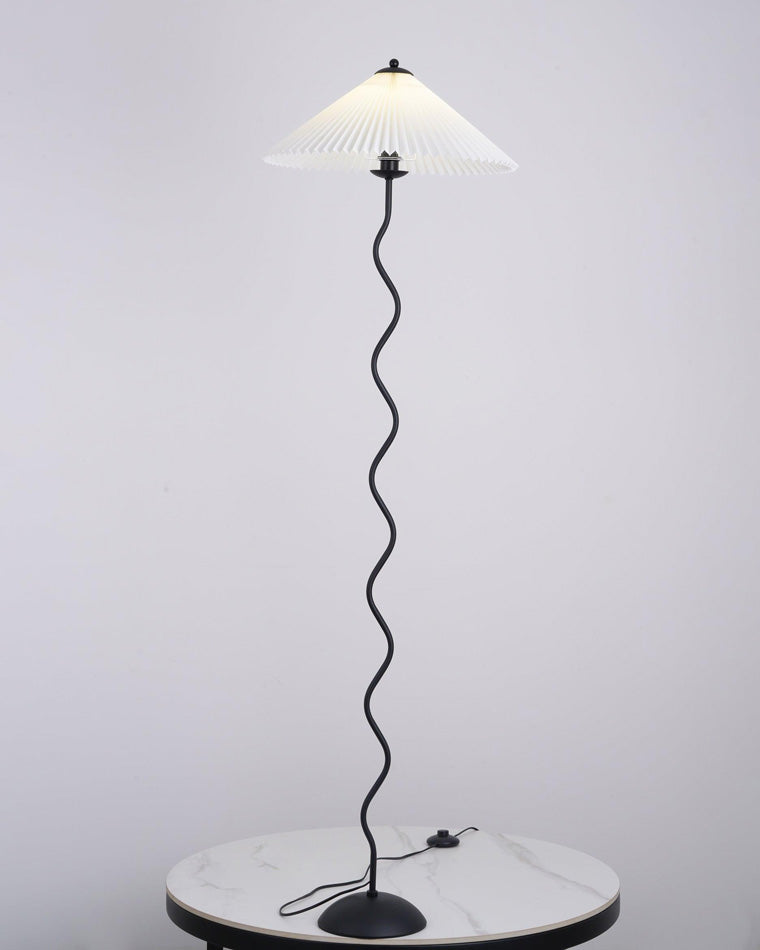 WOMO Pleated Swirl Floor and Table Lamp - WM7011