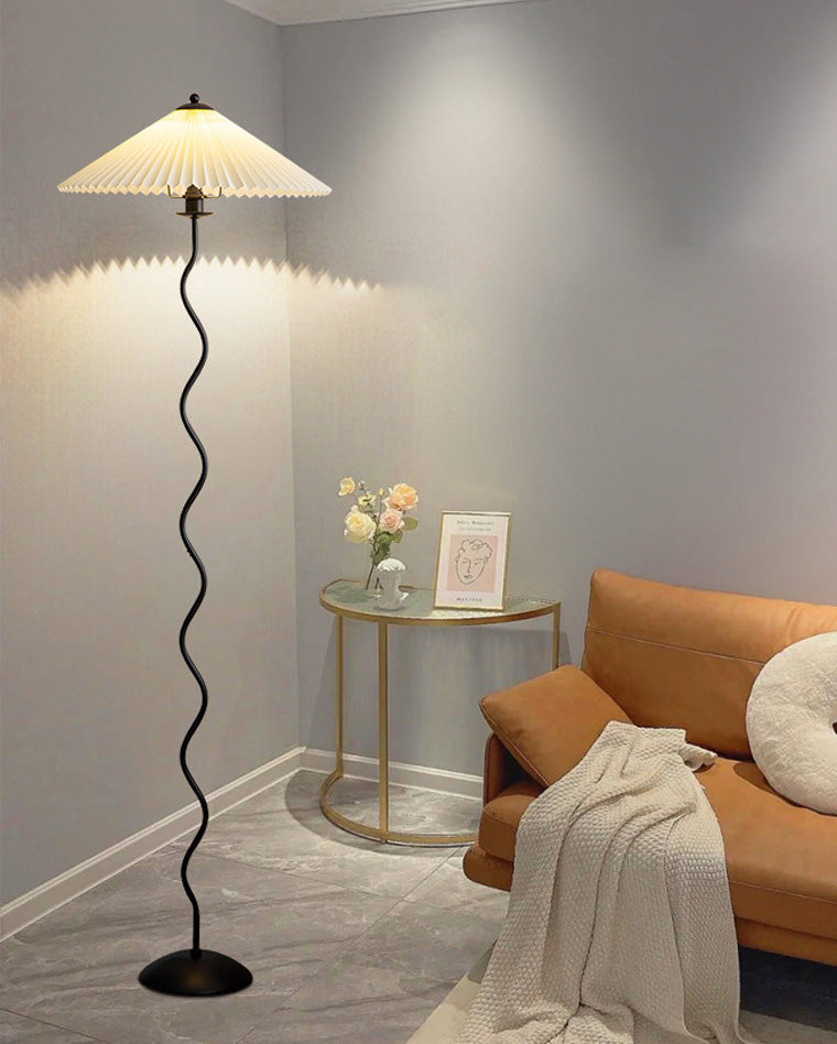 WOMO Pleated Swirl Floor and Table Lamp - WM7011