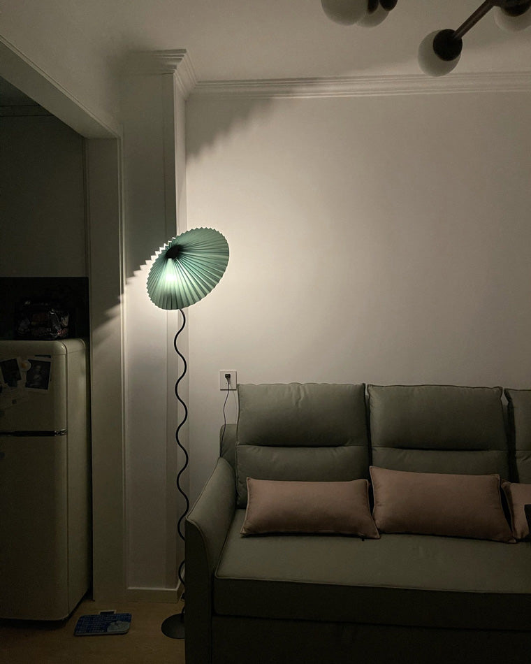 WOMO Pleated Swirl Floor and Table Lamp - WM7011