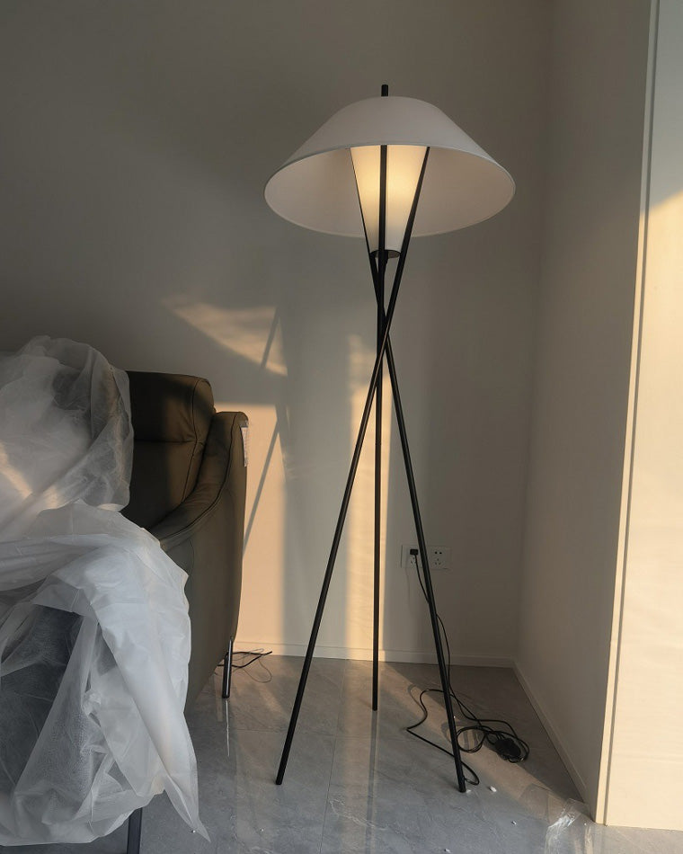 WOMO Japandi Cone Tripod Floor Lamp-WM7019