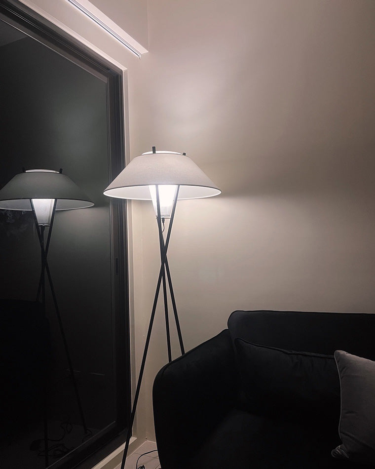 WOMO Japandi Cone Tripod Floor Lamp-WM7019