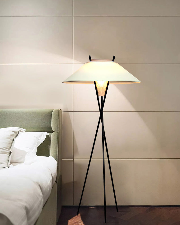 WOMO Japandi Cone Tripod Floor Lamp-WM7019