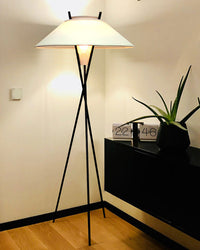 WOMO Japandi Cone Tripod Floor Lamp-WM7019