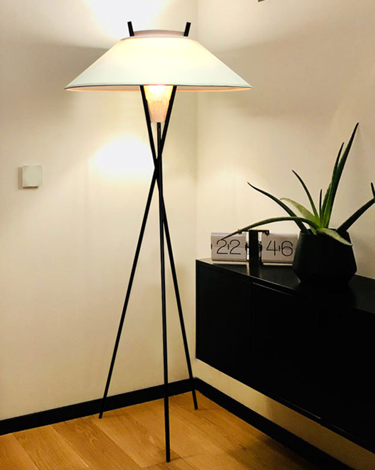 WOMO Japandi Cone Tripod Floor Lamp-WM7019