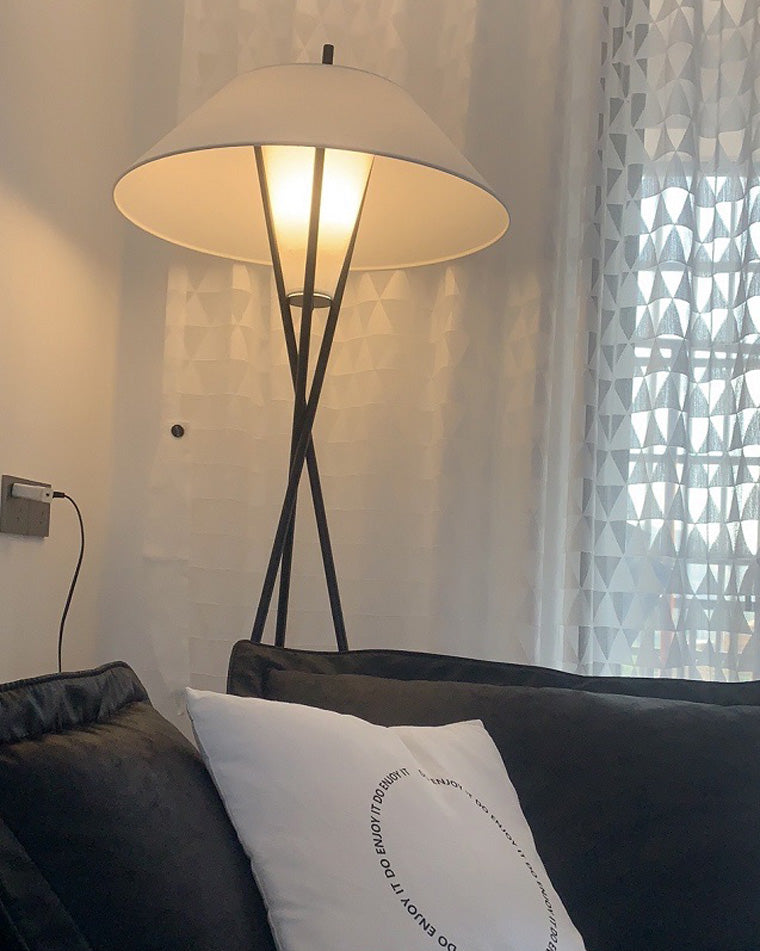 WOMO Japandi Cone Tripod Floor Lamp-WM7019