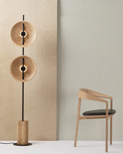 WOMO 2-bulb Marble Floor Lamp-WM7032