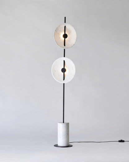 WOMO 2-bulb Marble Floor Lamp-WM7032