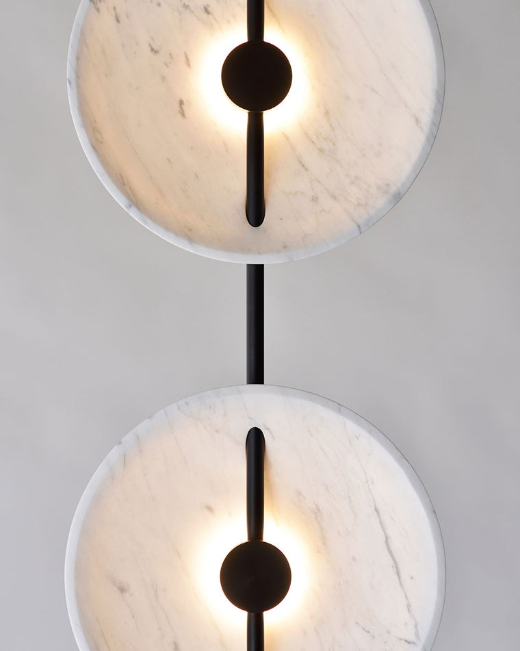 WOMO 2-bulb Marble Floor Lamp-WM7032