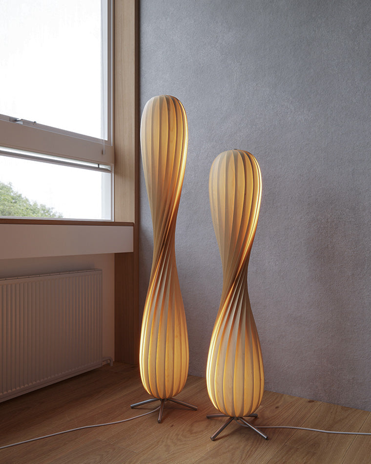 WOMO Twisted Tower Holz Stehlampe-WM7044