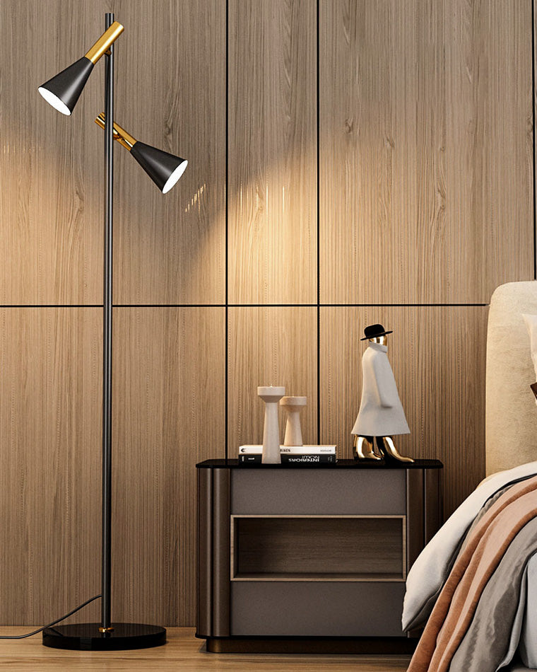 WOMO Floor Lamp with 2 Bulbs and Adjustable Stand - WM7067