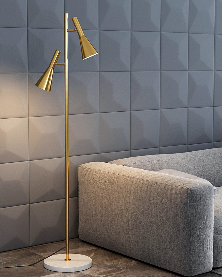 WOMO Floor Lamp with 2 Bulbs and Adjustable Stand - WM7067