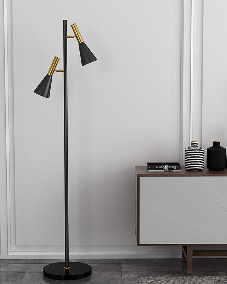 WOMO Floor Lamp with 2 Bulbs and Adjustable Stand - WM7067