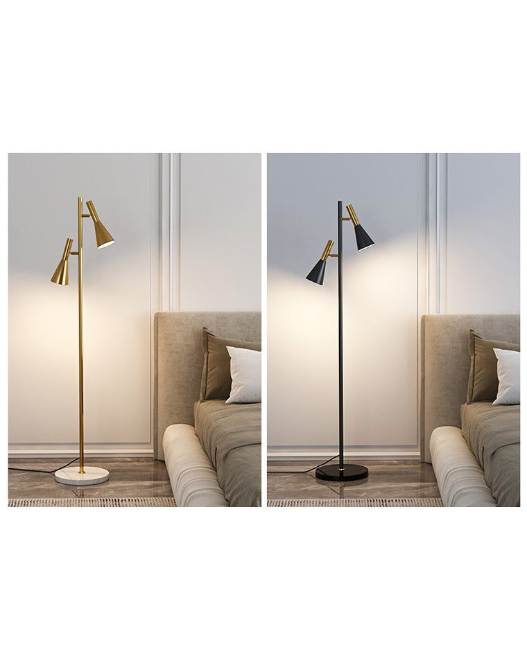 WOMO Floor Lamp with 2 Bulbs and Adjustable Stand - WM7067