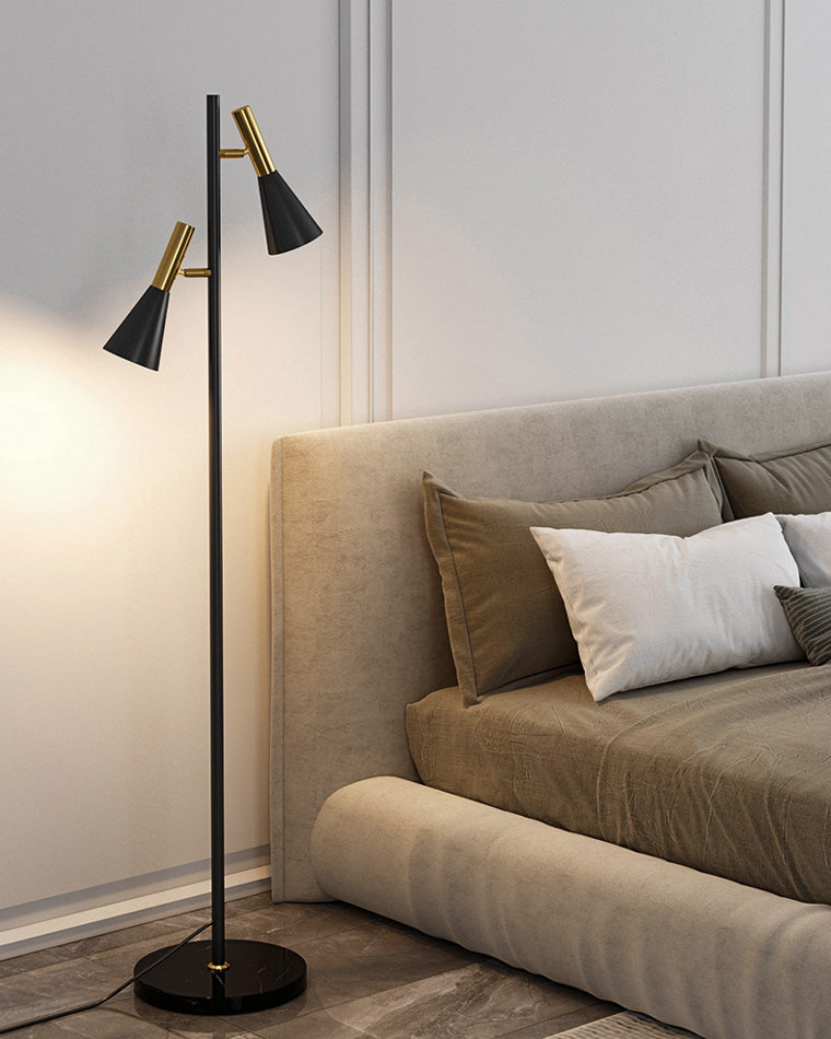 WOMO Floor Lamp with 2 Bulbs and Adjustable Stand - WM7067