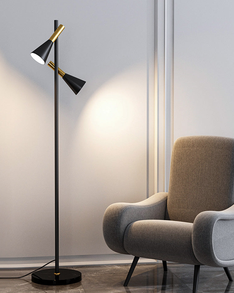 WOMO Floor Lamp with 2 Bulbs and Adjustable Stand - WM7067