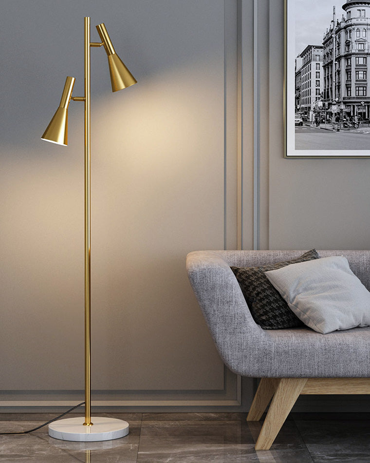 WOMO Floor Lamp with 2 Bulbs and Adjustable Stand - WM7067