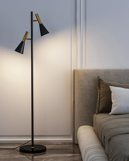 WOMO 2-bulb Adjustable Pole Floor Lamp-WM7067
