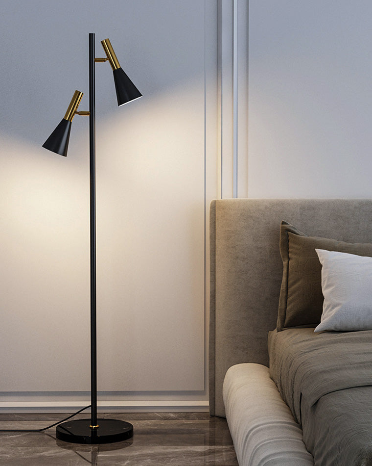 WOMO Floor Lamp with 2 Bulbs and Adjustable Stand - WM7067