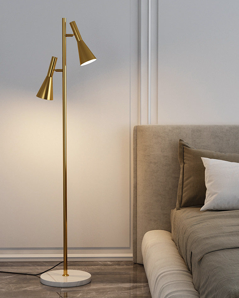 WOMO Floor Lamp with 2 Bulbs and Adjustable Stand - WM7067