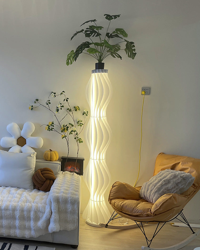 WOMO Wavy Column Stehleuchte mit Hue Dimmer-WM7074