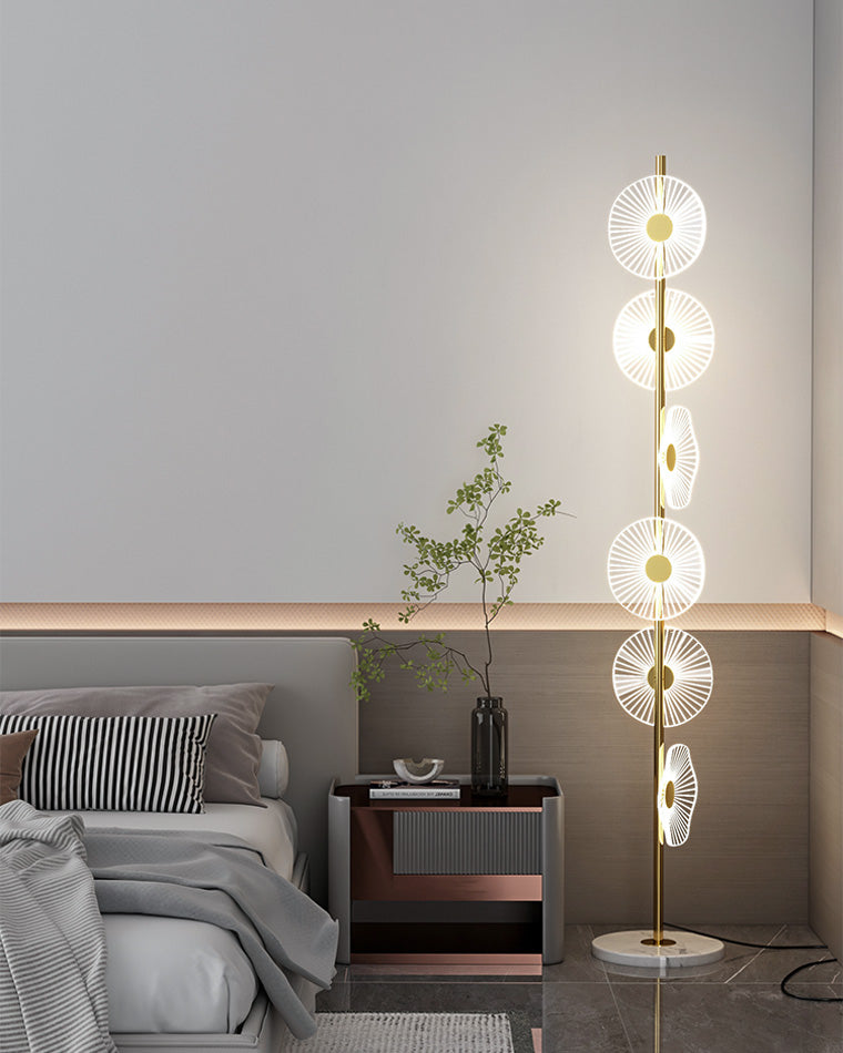 WOMO Multi-Light Dimmbare Stehlampe mit Fernbedienung-WM7075
