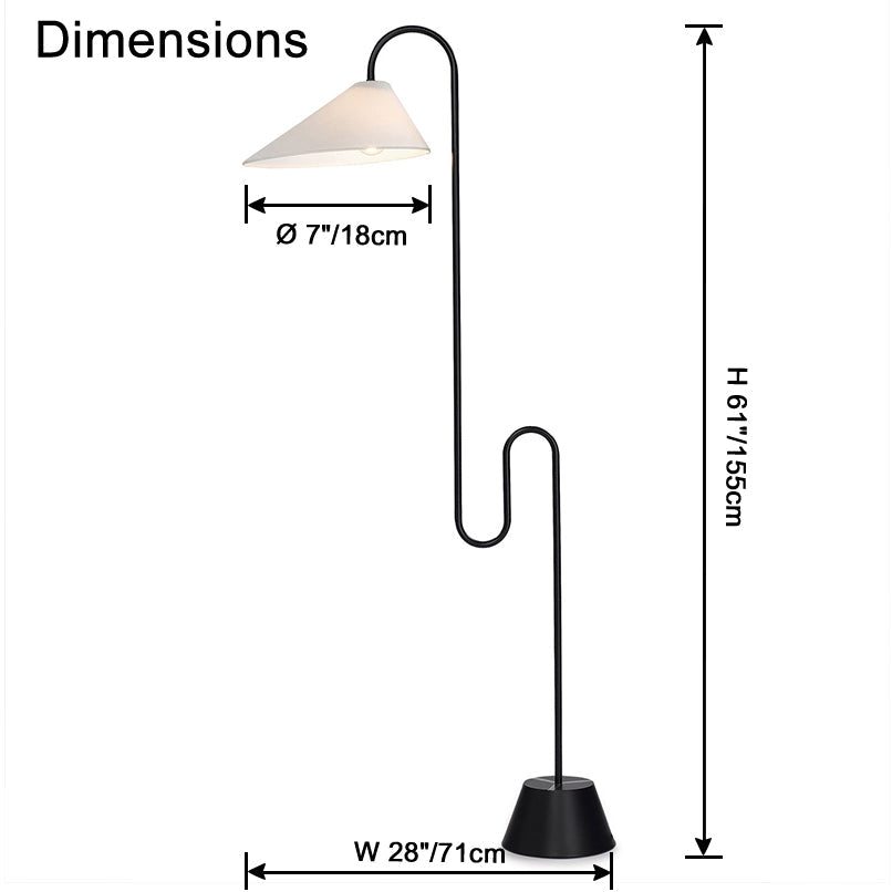 WOMO Stoff-Schwanenhals-Stehlampe-WM7096