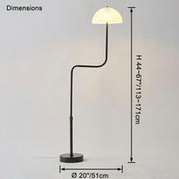 Lampadaire télescopique en verre bombé WOMO – WM7097