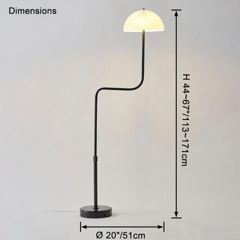 WOMO Dome Glass Telescopic Floor Lamp – WM7097