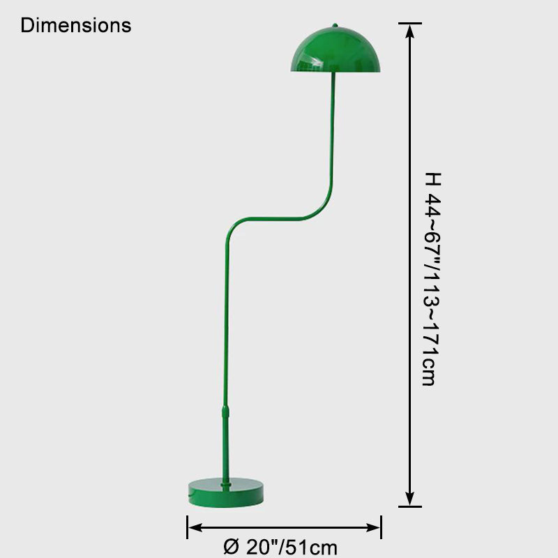 WOMO Dome Glass Telescopic Floor Lamp – WM7097