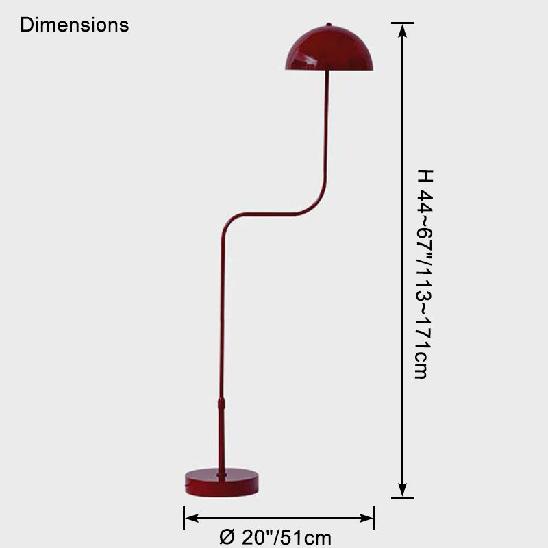 WOMO Dome Glass Telescopic Floor Lamp – WM7097