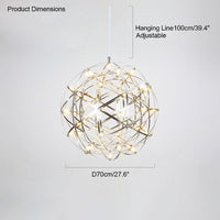WOMO Designer LED Pendelleuchte SLV Chrom Kugel -WM2091