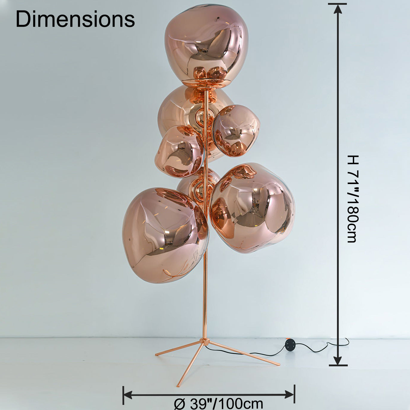 WOMO Multi-Light Melt Lava Floor Lamp - WM7010