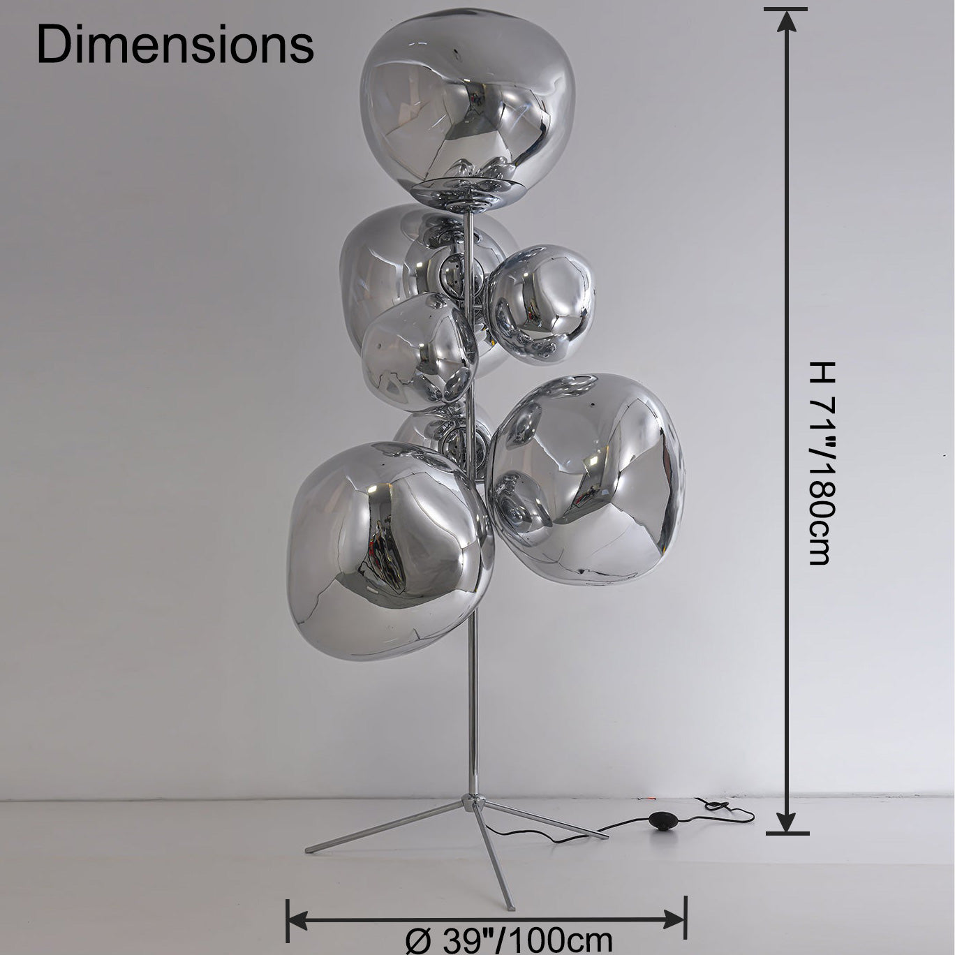 WOMO Multi-Light Melt Lava Floor Lamp - WM7010
