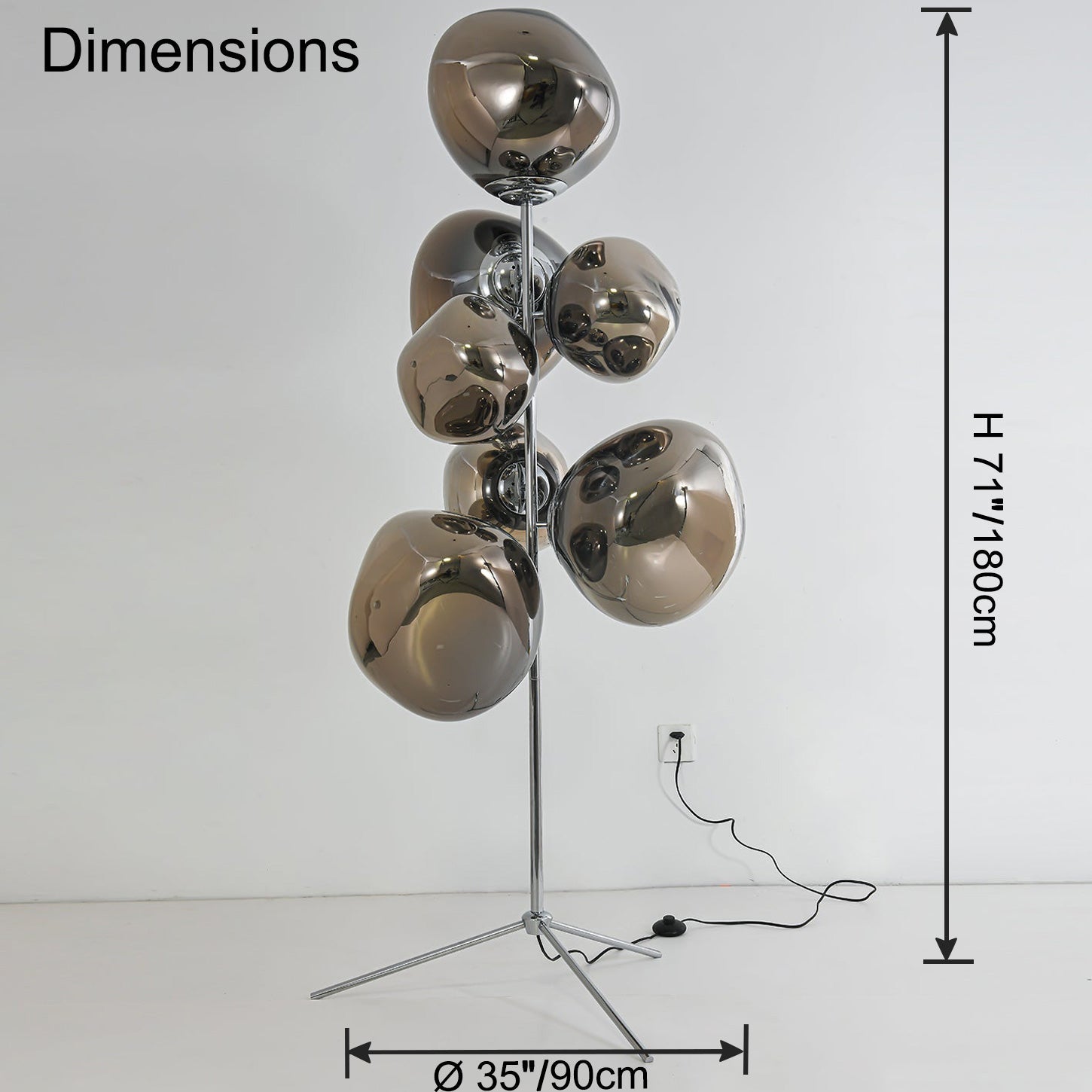 WOMO Multi-Light Melt Lava Floor Lamp - WM7010