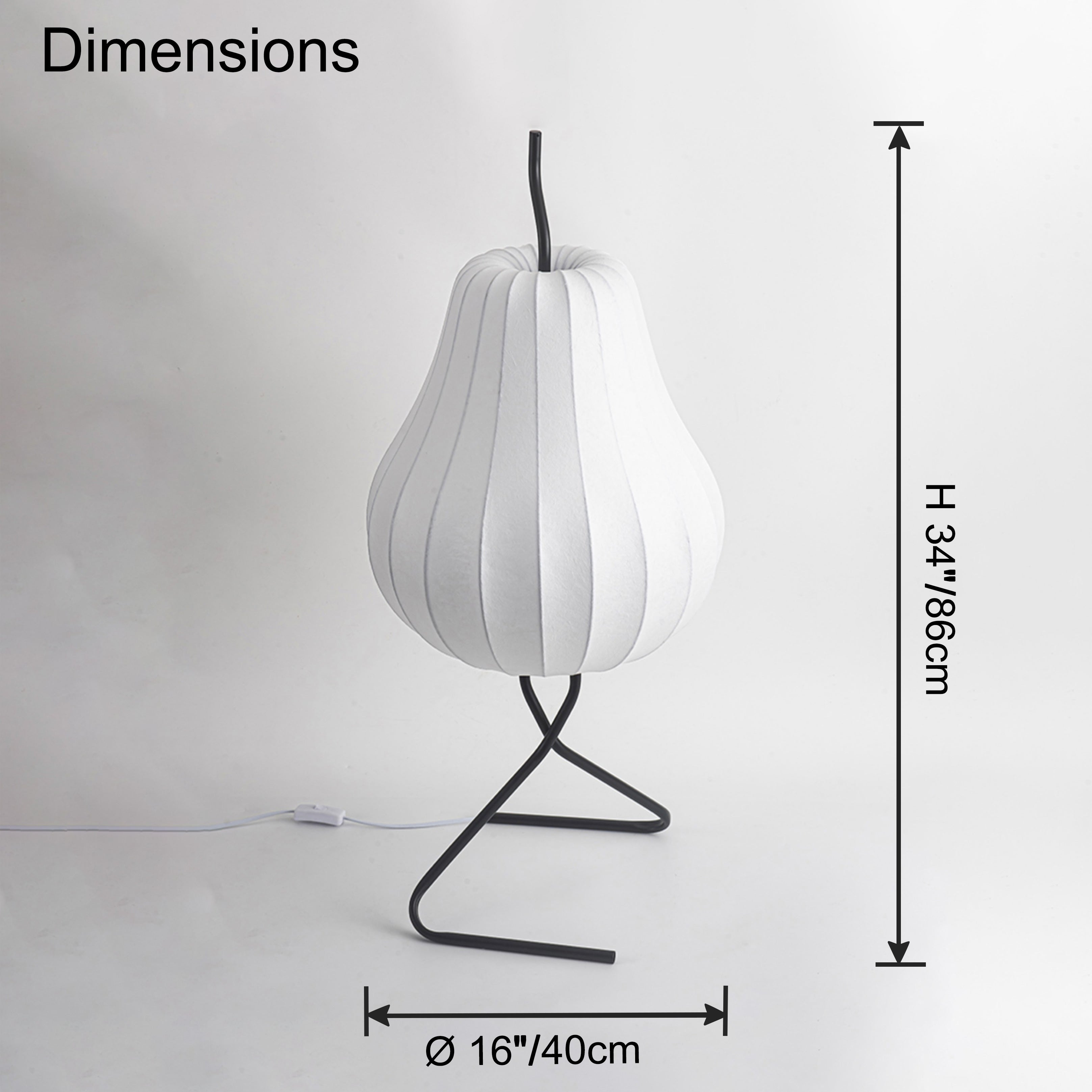 WOMO Birnenlaterne Seiden-Stehlampe-WM7126