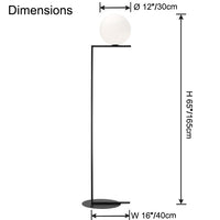 WOMO Glass Sphere Floor Lamp - WM7128