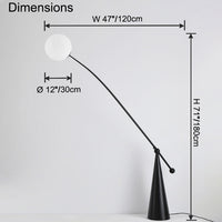 WOMO Lampadaire balancier boule de verre-WM7129