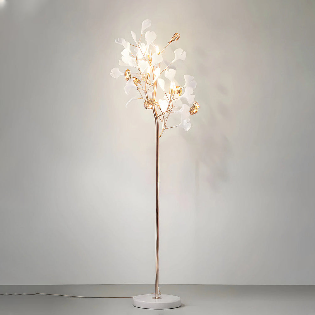 WOMO Keramik-Gingkobaum-Stehlampe-WM7137